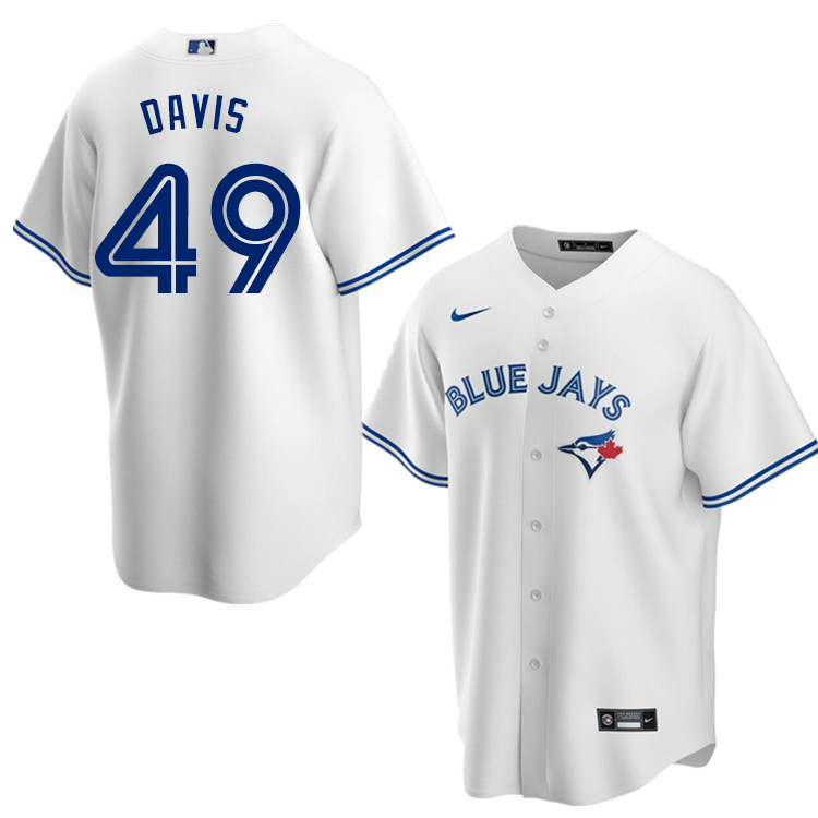 Nike Men #49 Jonathan Davis Toronto Blue Jays Baseball Jerseys Sale-White